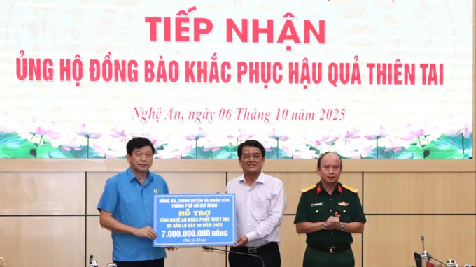 TPHCM hỗ trợ tỉnh Nghệ An khắc phục thiệt hại do bão số 10