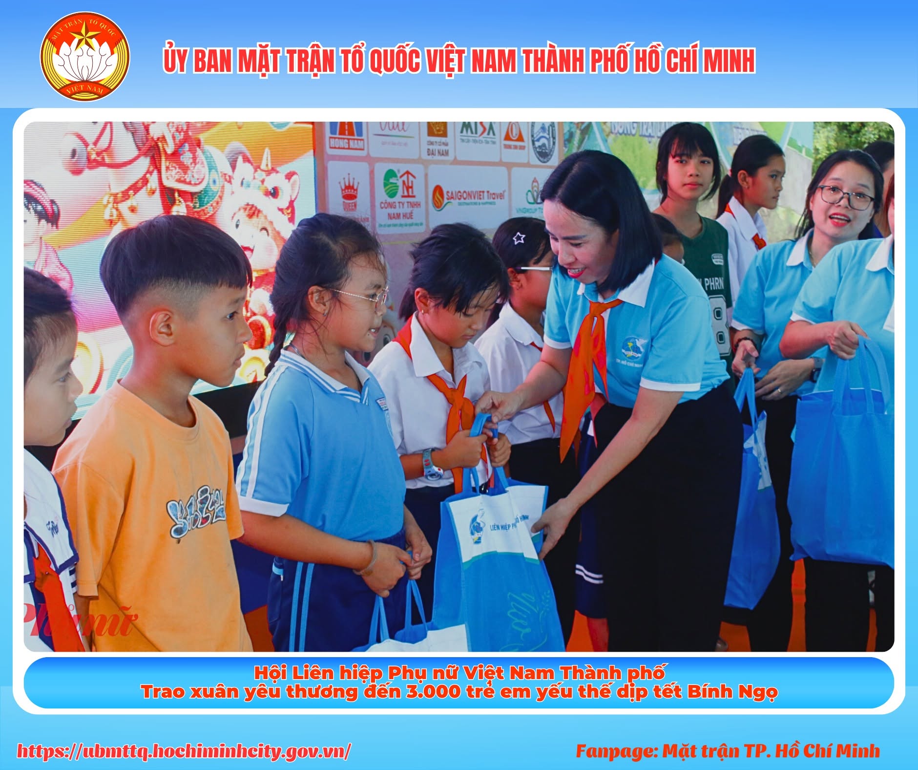 “Trao xuân yêu thương” đến 3.000 trẻ em yếu thế dịp Tết Bính Ngọ 2026