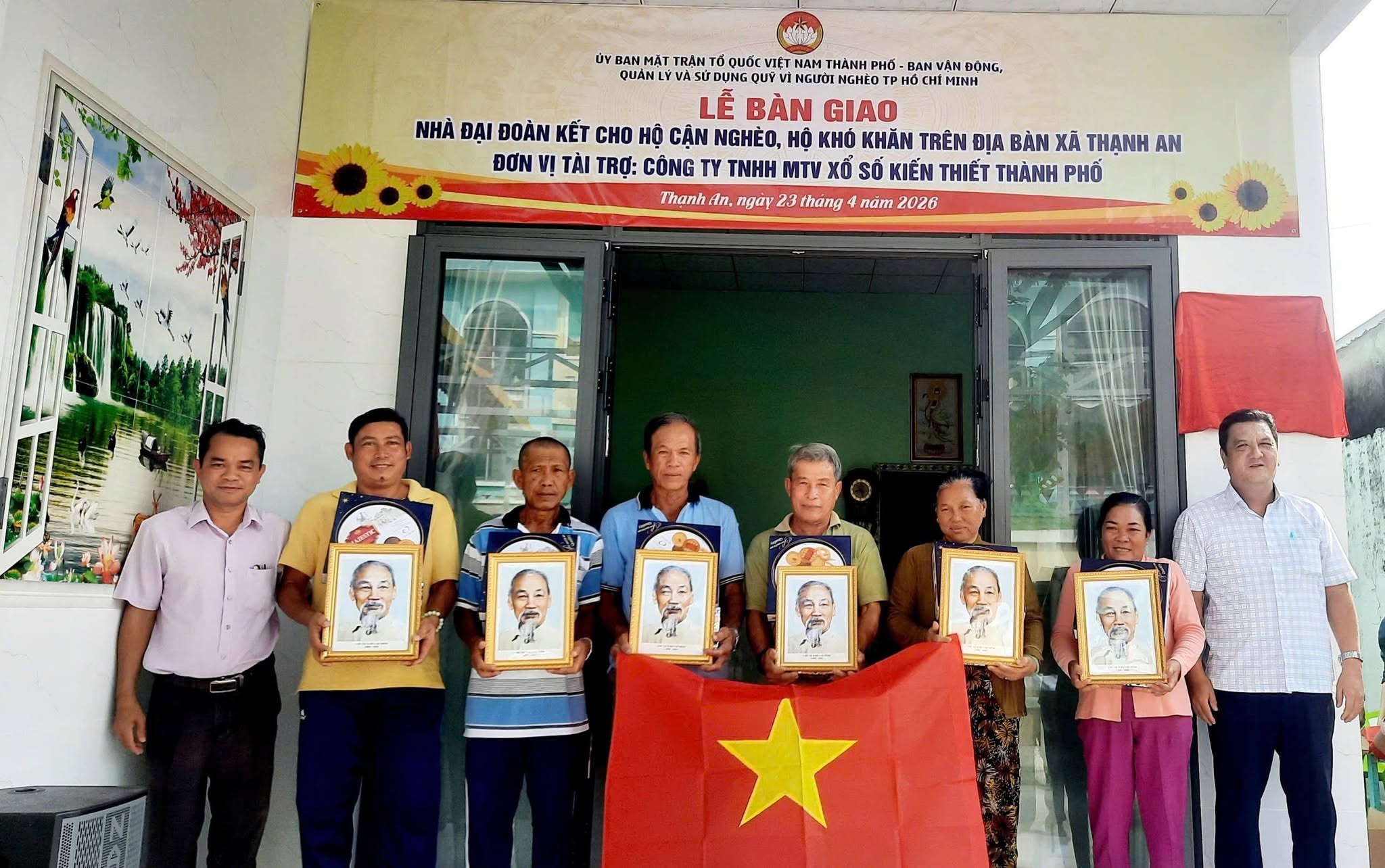 Lễ nghiệm thu và bàn giao sửa chữa nhà Đại đoàn kết tại xã Thạnh An